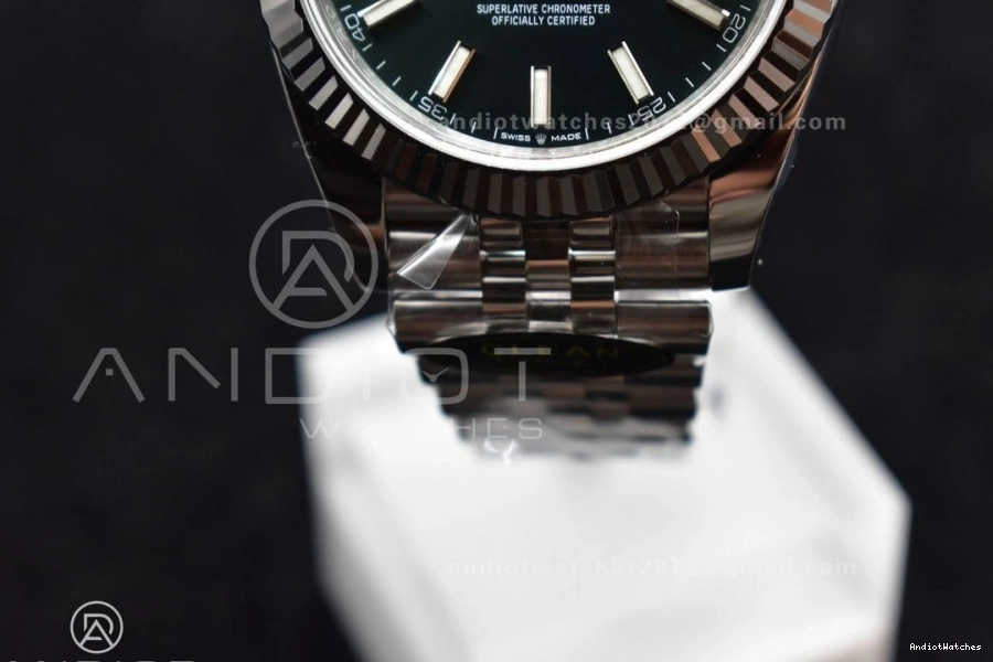 1:1 Bracelet Dial GoodFit Clean 126334 41 DateJust Steel 405 Best Stick 904L Edition VR Green on Jubilee 1218